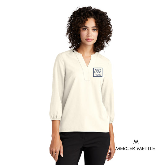 Mercer+Mettle® Women's Stretch Crepe 3/4-Sleeve Blouse
