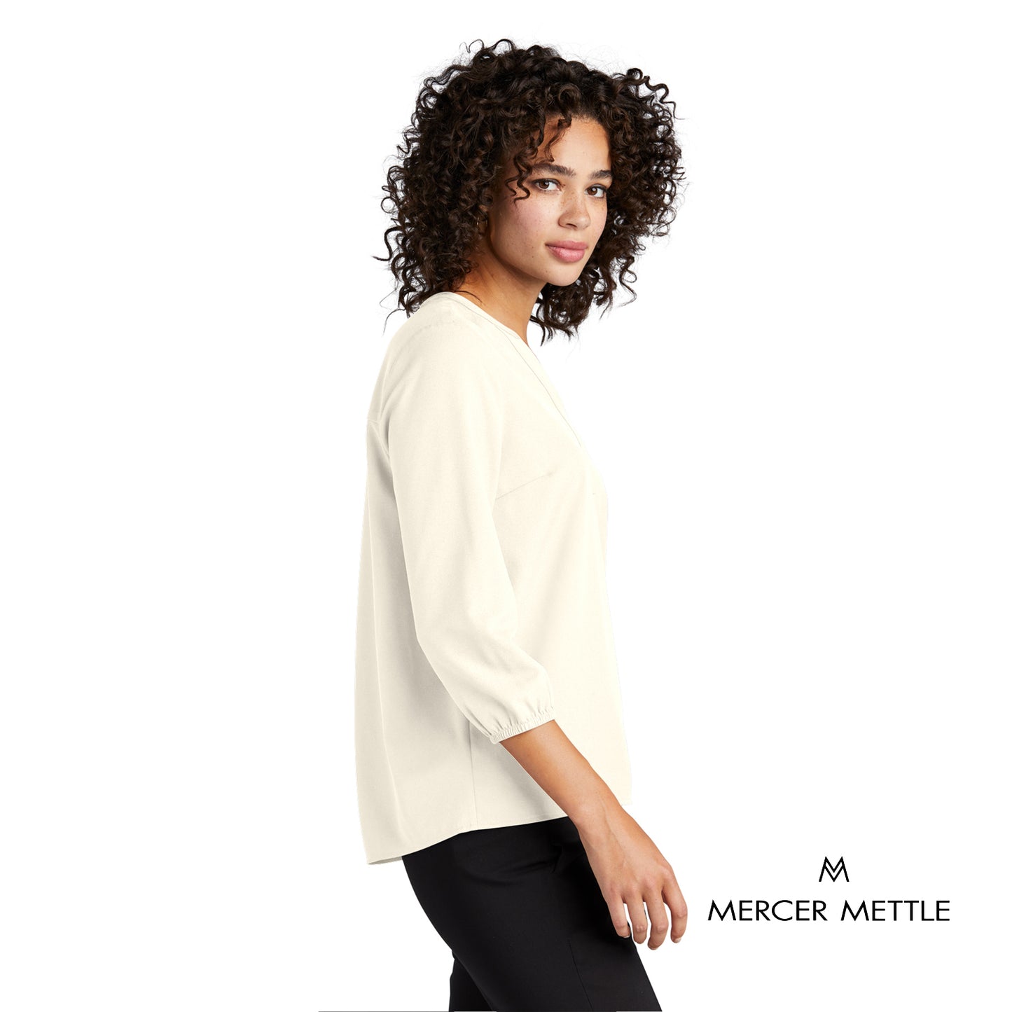 Mercer+Mettle® Women's Stretch Crepe 3/4-Sleeve Blouse