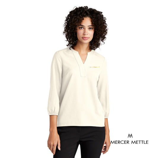 Mercer+Mettle® Women's Stretch Crepe 3/4-Sleeve Blouse