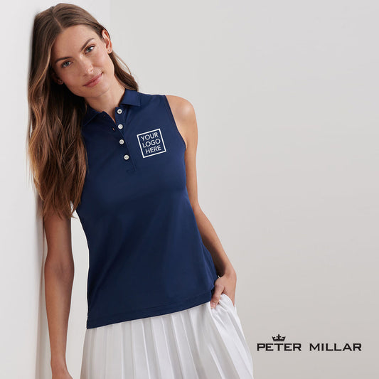 Peter Millar® Women's Banded Sport Mesh Sleeveless Button Polo