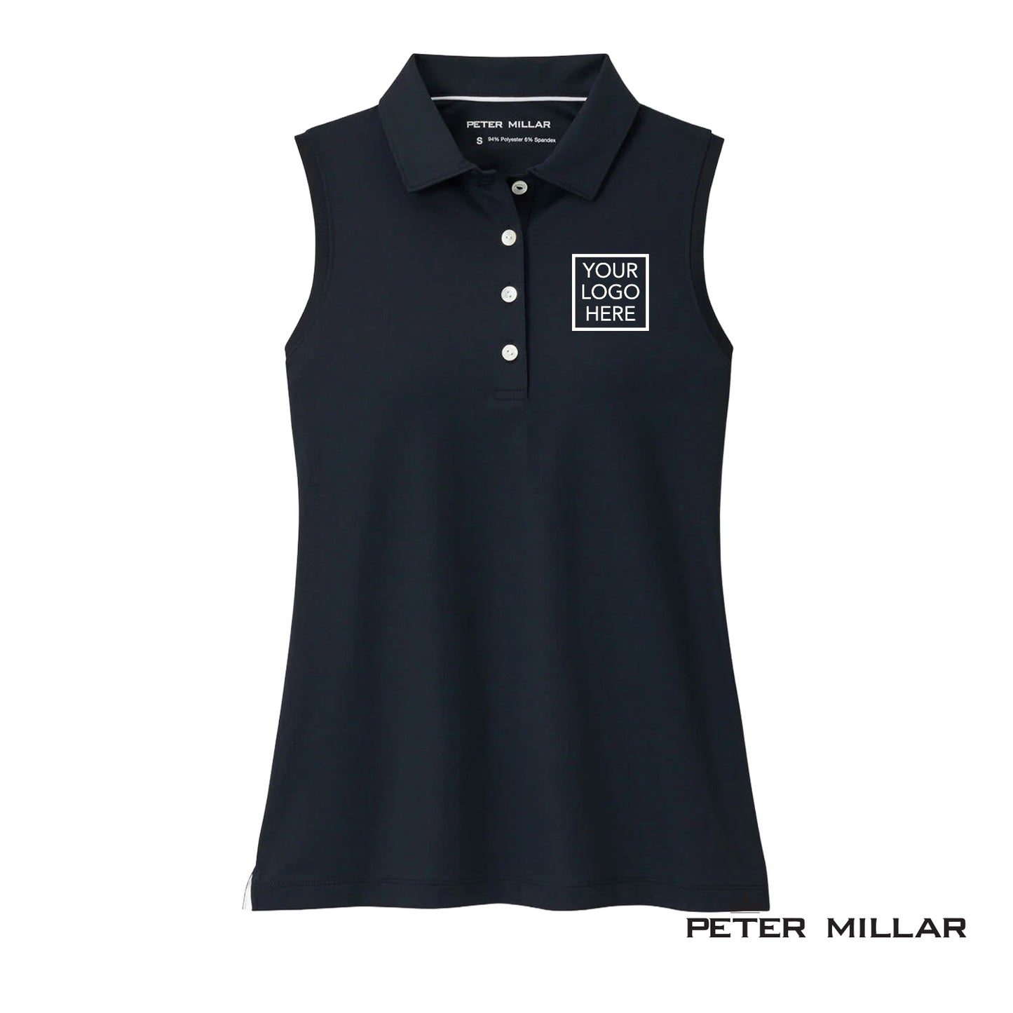 Peter Millar® Women's Banded Sport Mesh Sleeveless Button Polo
