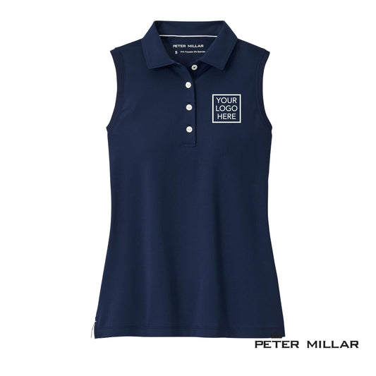 Peter Millar® Women's Banded Sport Mesh Sleeveless Button Polo