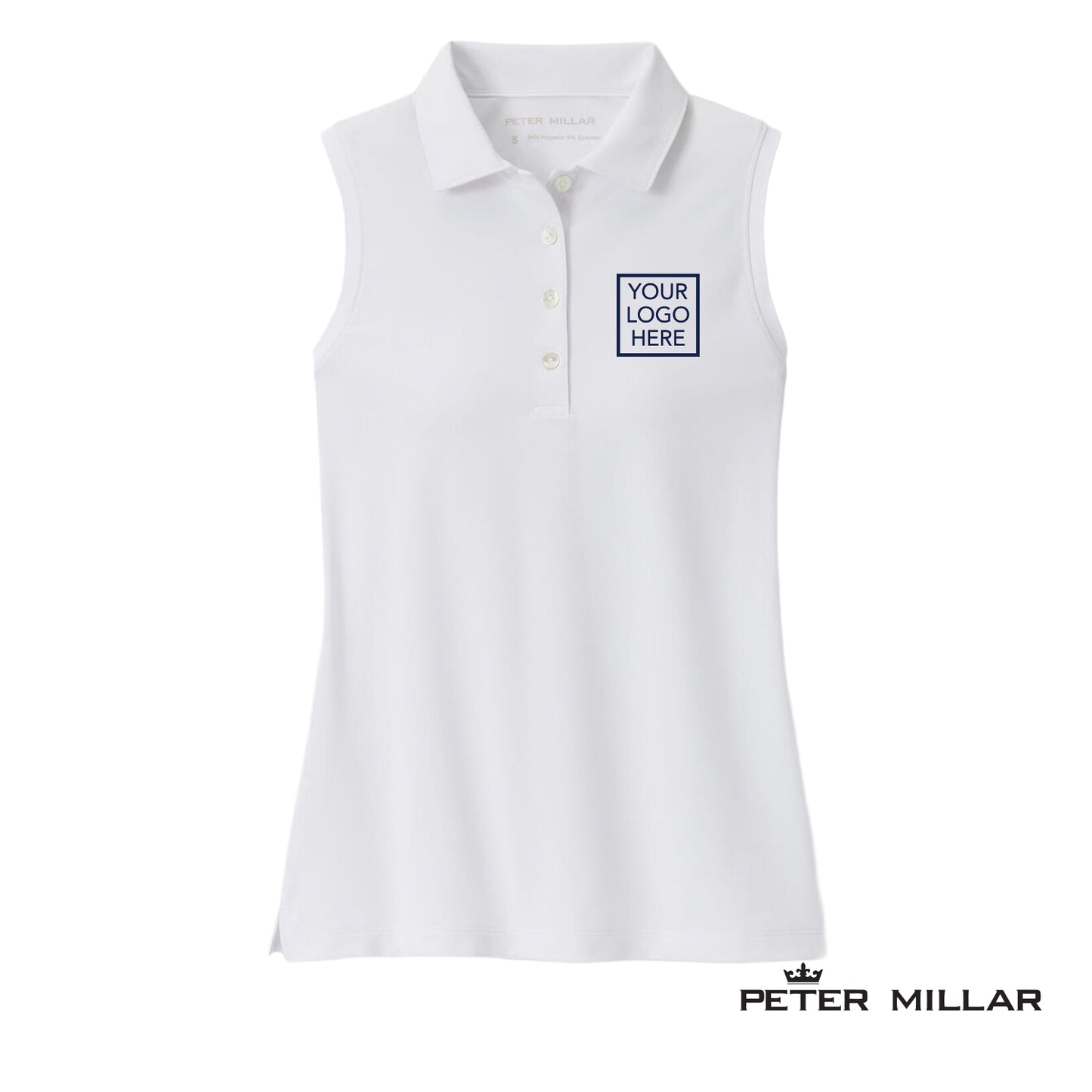 Peter Millar® Women's Banded Sport Mesh Sleeveless Button Polo