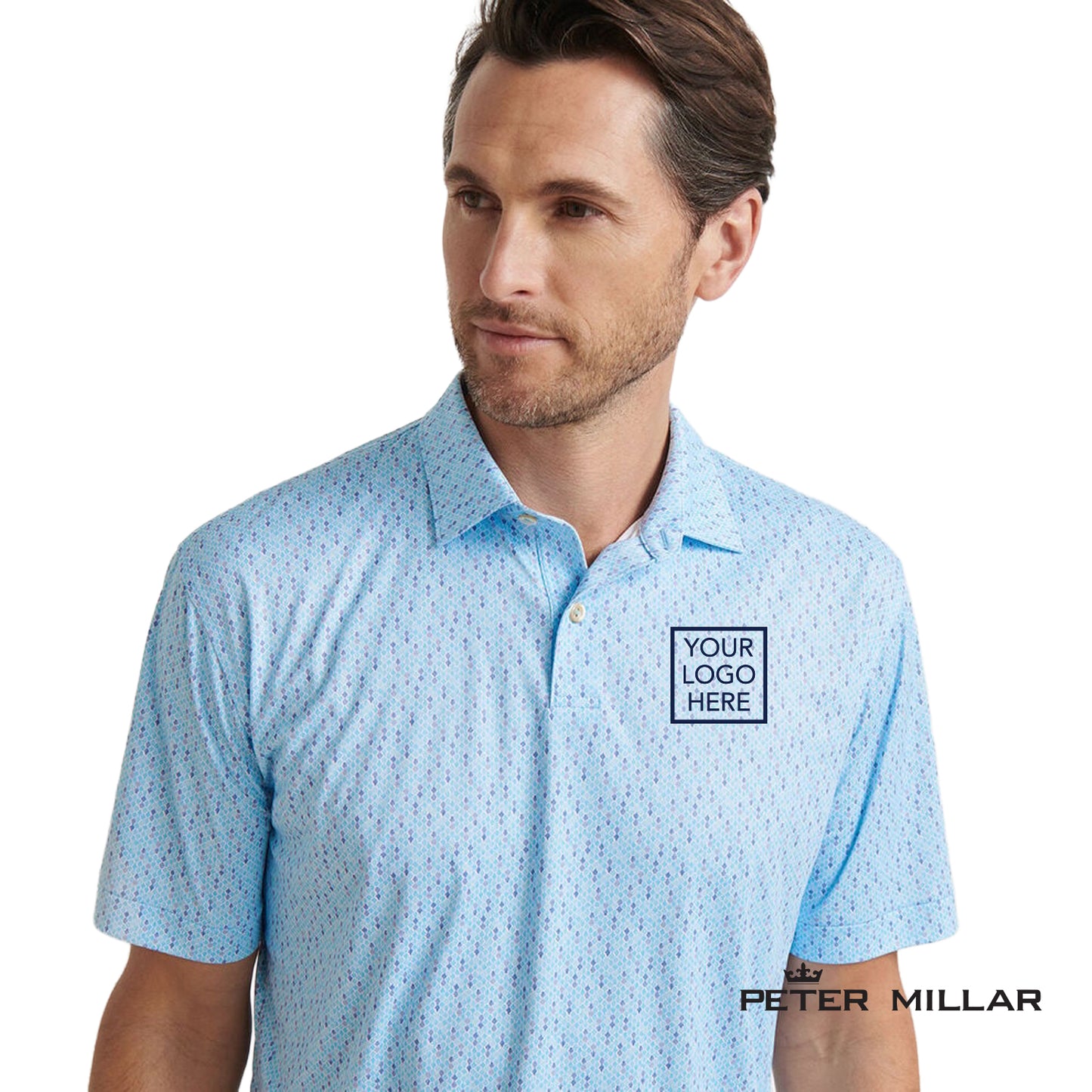 Peter Millar® Men's Featherweight Pineapple Mosaic Performance Polo